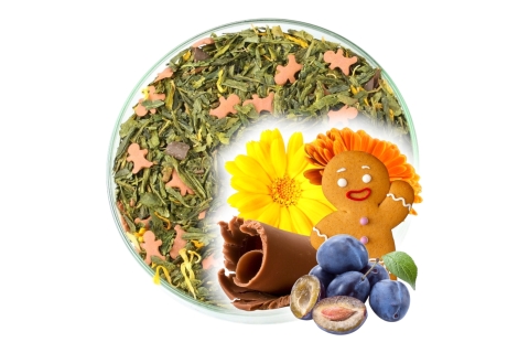 Herbata Zielona PIERNIKOWY LUDZIK (OT) (50g) Prezent Na Mikołajki i Święta!